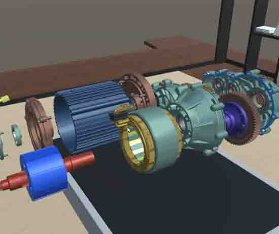 新能源汽車(chē)直流有刷電機VR3D教學(xué)軟件